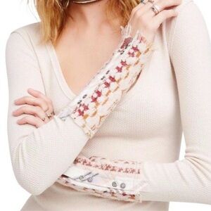 FREE PEOPLE Thermal Cuff Long Sleeve Y2K